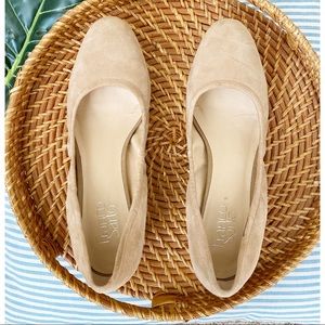 Franco Sarto Nude Block Heels